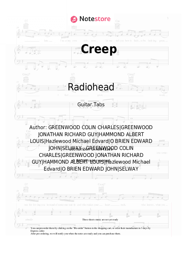 Creep - Radiohead Tabs - Guitar.Tabs
