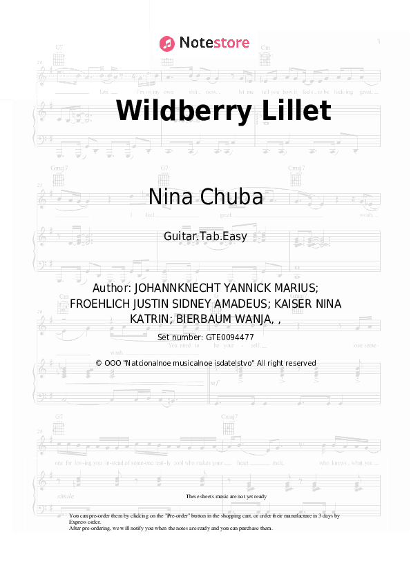 Wildberry Lillet - Nina Chuba Tabs Easy - Guitar.Tab.Easy