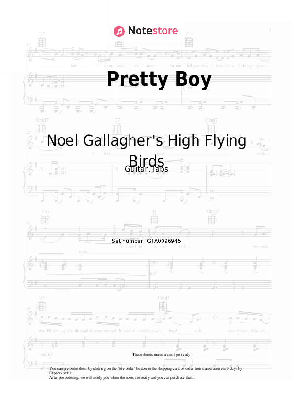 Pretty Boy - Noel Gallagher's High Flying Birds Tabs - Guitar.Tabs