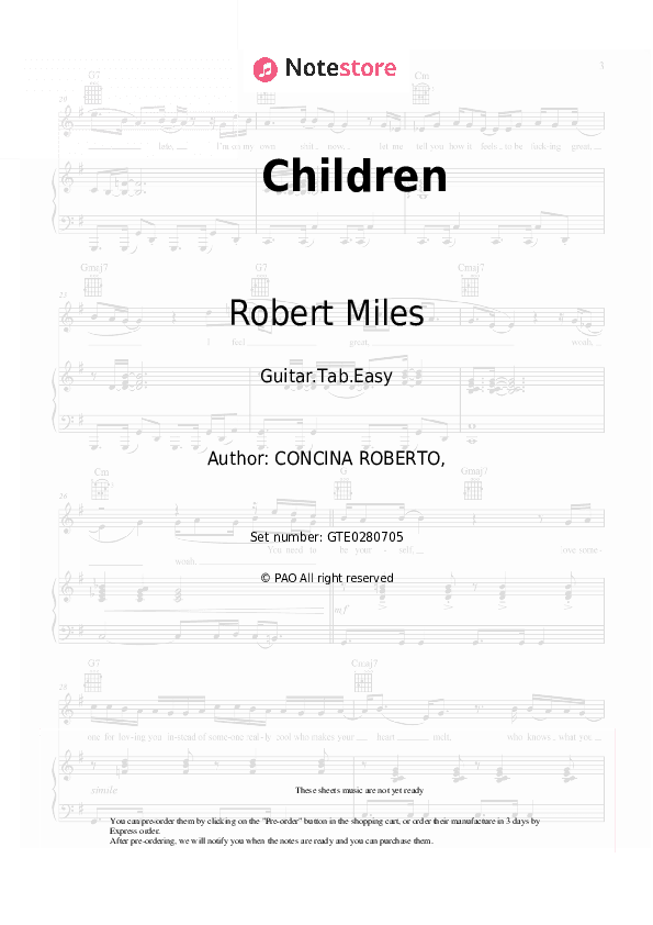 Children - Robert Miles Tabs Easy - Guitar.Tab.Easy