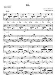 Sheet music, chords Ludovico Einaudi - Life