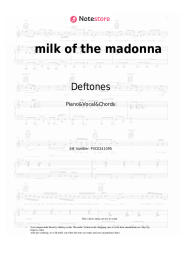 Sheet music, chords Deftones - milk of the madonna
