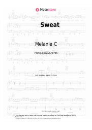 Sheet music, chords Melanie C - Sweat