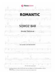 Sheet music, chords SQWOZ BAB - ROMANTIC
