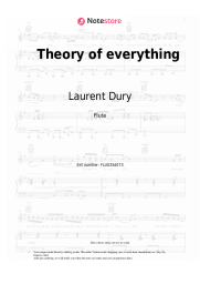 Sheet music, chords Laurent Dury, Artsound - Theory of everything