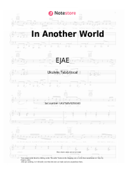 Sheet music, chords EJAE - In Another World