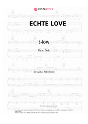Sheet music, chords t-low - ECHTE LOVE