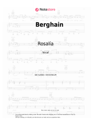 Sheet music, chords Rosalía, Bjork, Yves Tumor - Berghain