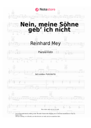Sheet music, chords Reinhard Mey - Nein, meine Söhne geb’ ich nicht