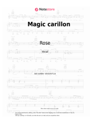 Sheet music, chords Rose - Magic carillon