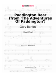 Sheet music, chords Gary Barlow - Paddington Bear (from 'The Adventures Of Paddington')