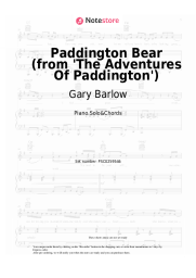 Sheet music, chords Gary Barlow - Paddington Bear (from 'The Adventures Of Paddington')