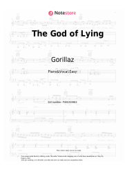 Sheet music, chords Gorillaz, IDLES - The God of Lying
