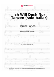 Sheet music, chords Daniel Lopes - Ich Will Doch Nur Tanzen (solo bailar)