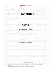 Sheet music, chords Aarne, Toxi$, OG Buda - NaNaNa