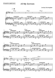 Sheet music, chords Lindsey Buckingham - All My Sorrows