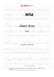 Sheet music, chords Albert Brite - Wild