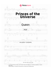 Sheet music, chords Queen - Princes of the Universe