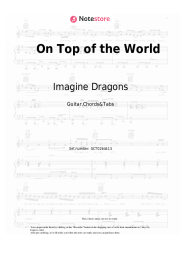 Sheet music, chords Imagine Dragons - On Top of the World