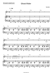 Sheet music, chords Suicide - Ghost Rider