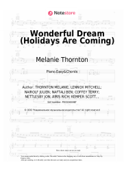 Sheet music, chords Melanie Thornton - Wonderful Dream (Holidays Are Coming)