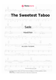 Sheet music, chords Sade - The Sweetest Taboo