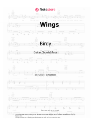 Sheet music, chords Birdy - Wings