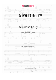 Sheet music, chords Reckless Kelly - Give It a Try