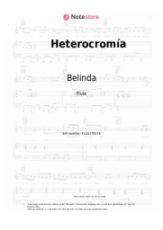 Sheet music, chords Belinda - Heterocromía