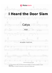 Sheet music, chords Catya - I Heard the Door Slam
