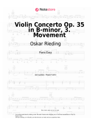 Sheet music, chords Oskar Rieding - Violin Concerto Op. 35 in B-minor, 3. Movement