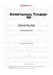 Sheet music, chords Kairat Nurtas - Алматының Түндер-Ай