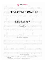 Sheet music, chords Lana Del Rey - The Other Woman
