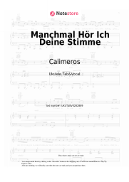 Sheet music, chords Calimeros - Manchmal Hör Ich Deine Stimme