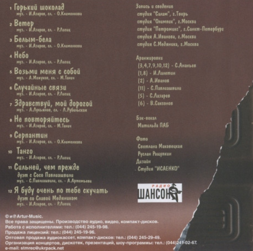 Lyubov Uspenskaya - Ветер chords