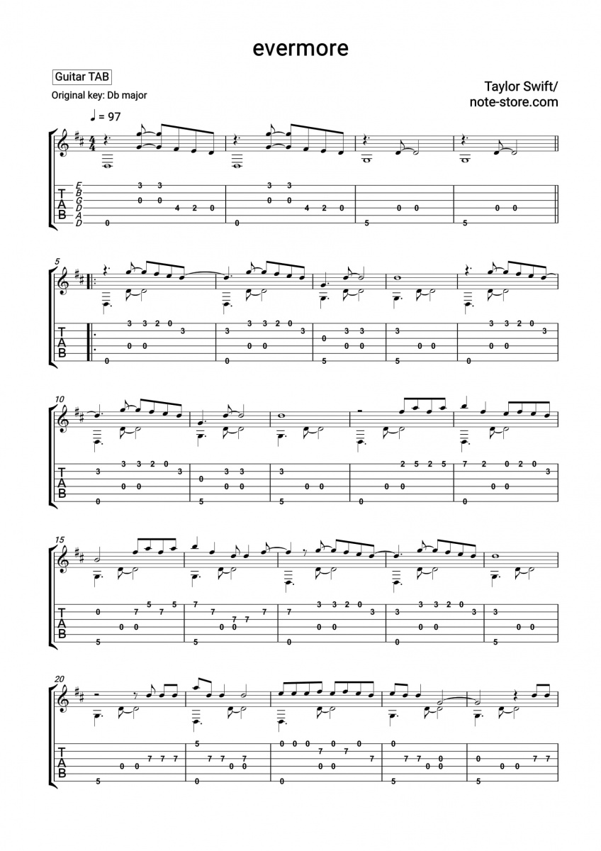 mean by taylor swift guitar chords