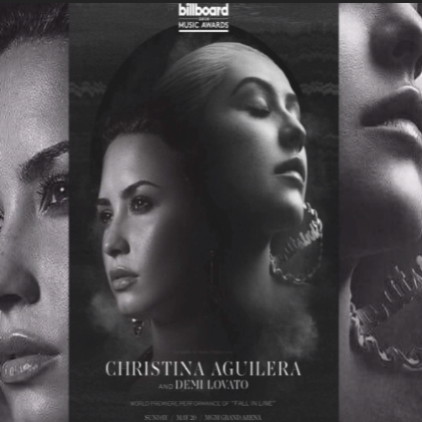 Christina Aguilera, Demi Lovato - Fall In Line piano sheet music