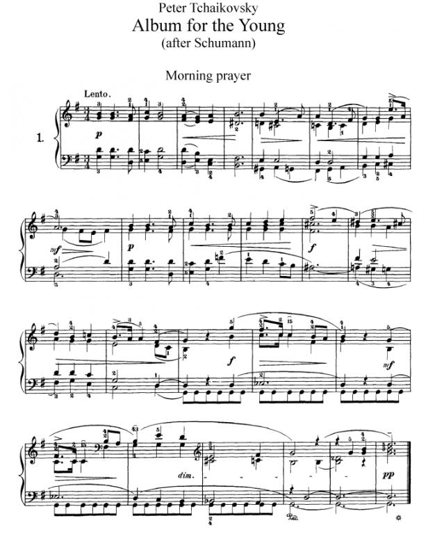 P. Tchaikovsky - Children's album Op.39 piano sheet music
