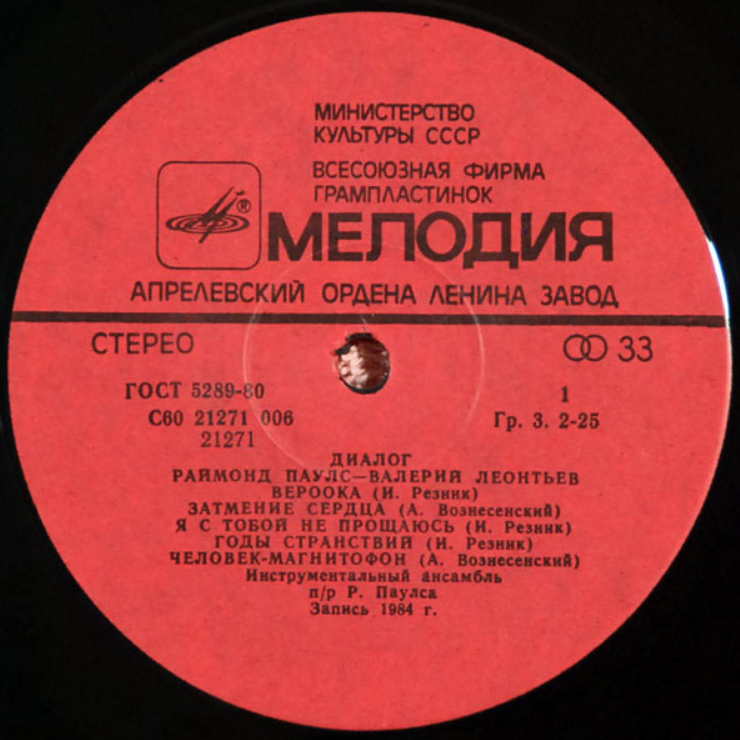 Valery Leontiev, Raimonds Pauls - Верооко piano sheet music