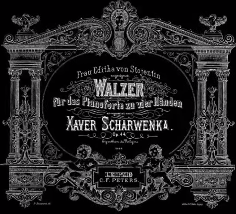 Xaver Scharwenka - Two Waltzes, Op. 44: 1. Con spirito piano sheet music