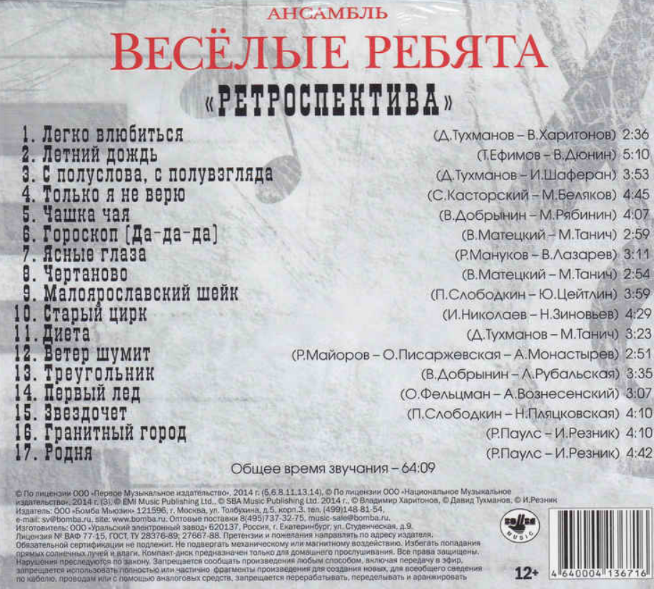 Vesyolye Rebyata, David Tukhmanov - Диета piano sheet music