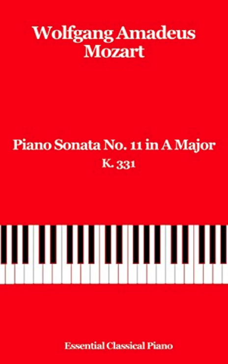 Wolfgang Amadeus Mozart - Piano Sonata No. 11 in A major, part 2 Menuetto piano sheet music