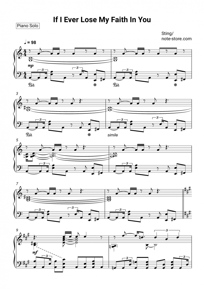 Losing interest Sheet music for Piano (Solo)