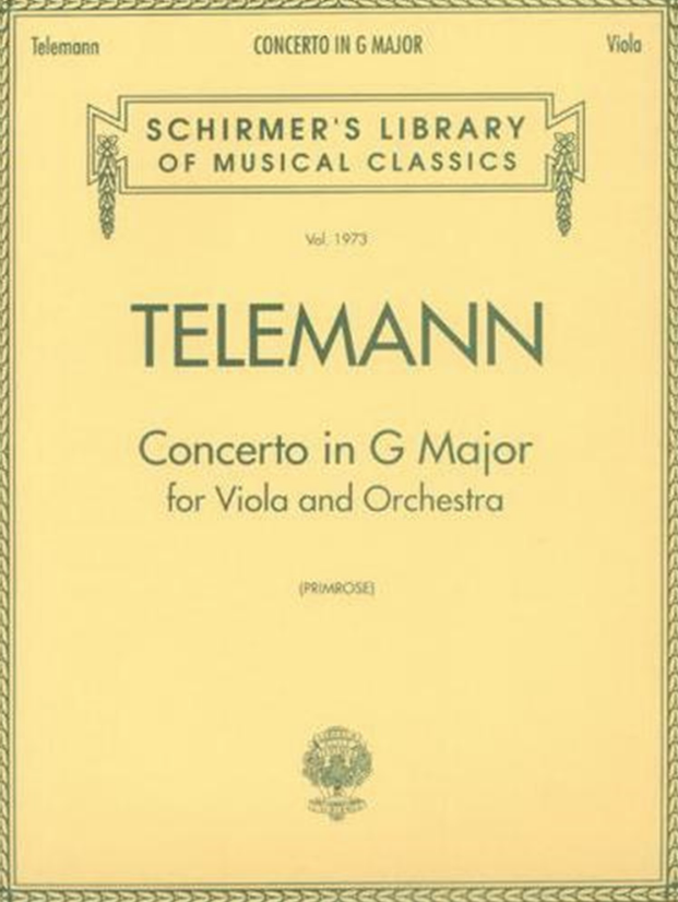 Georg Philipp Telemann - Viola Concerto in G Major, TWV 51:G9: III. Andante piano sheet music