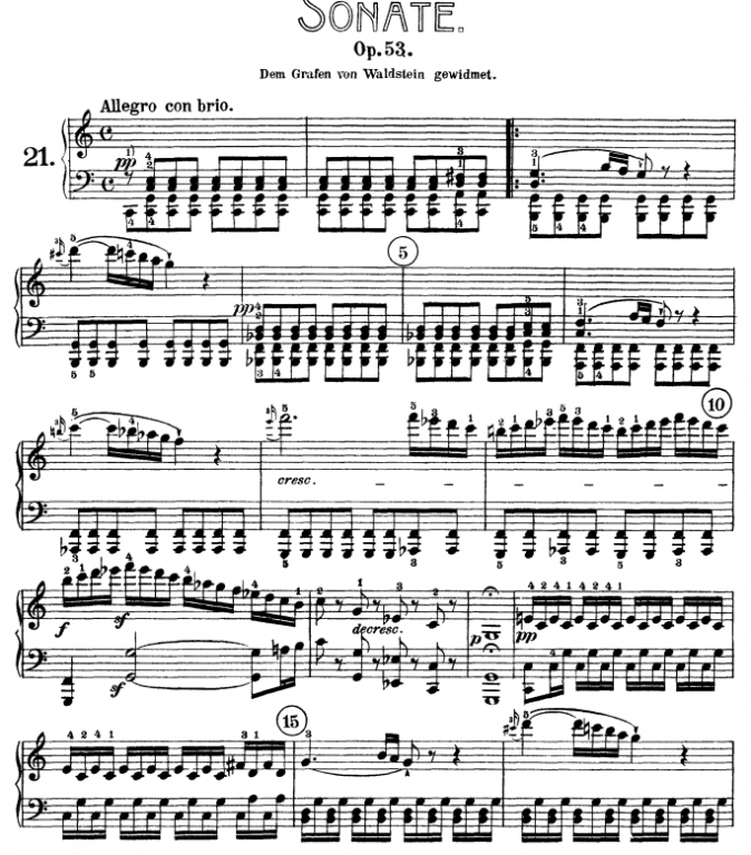 Ludwig van Beethoven - Piano Sonata No. 21 in C major, Op. 53 piano sheet music