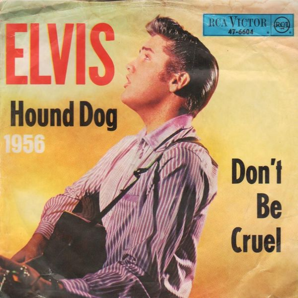 Elvis Presley - Hound Dog sheet music for piano with letters 