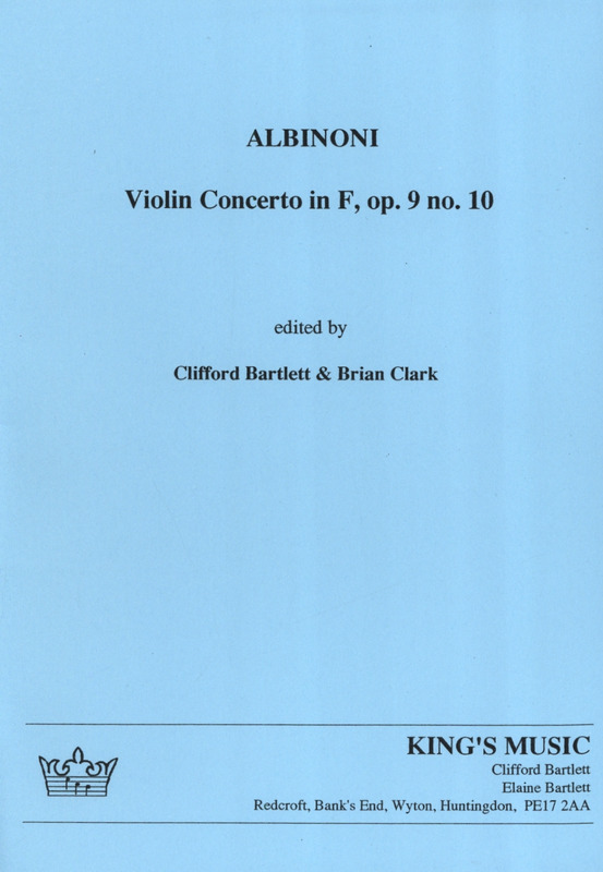 Tomaso Albinoni - Violin Concerto in F major, Op.9 No.10 piano sheet music