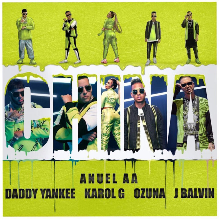 Daddy Yankee, J Balvin, Ozuna, Anuel AA, Karol G - China piano sheet music
