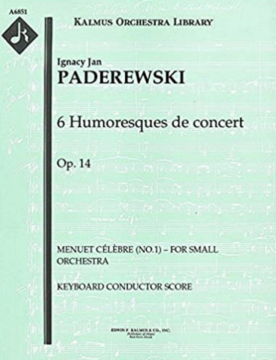 Ignacy Jan Paderewski - 6 Humoresques de concert, Op.14: No.1 Minuet in G major piano sheet music
