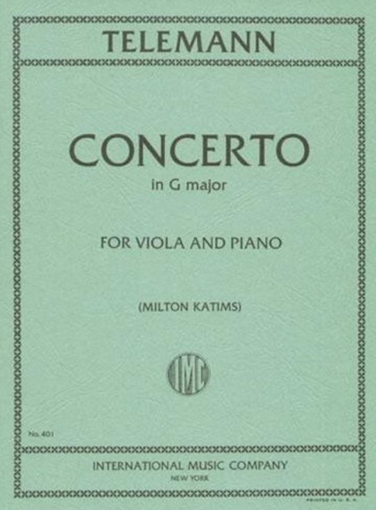 Georg Philipp Telemann - Viola Concerto in G Major, TWV 51:G9: IV. Presto piano sheet music